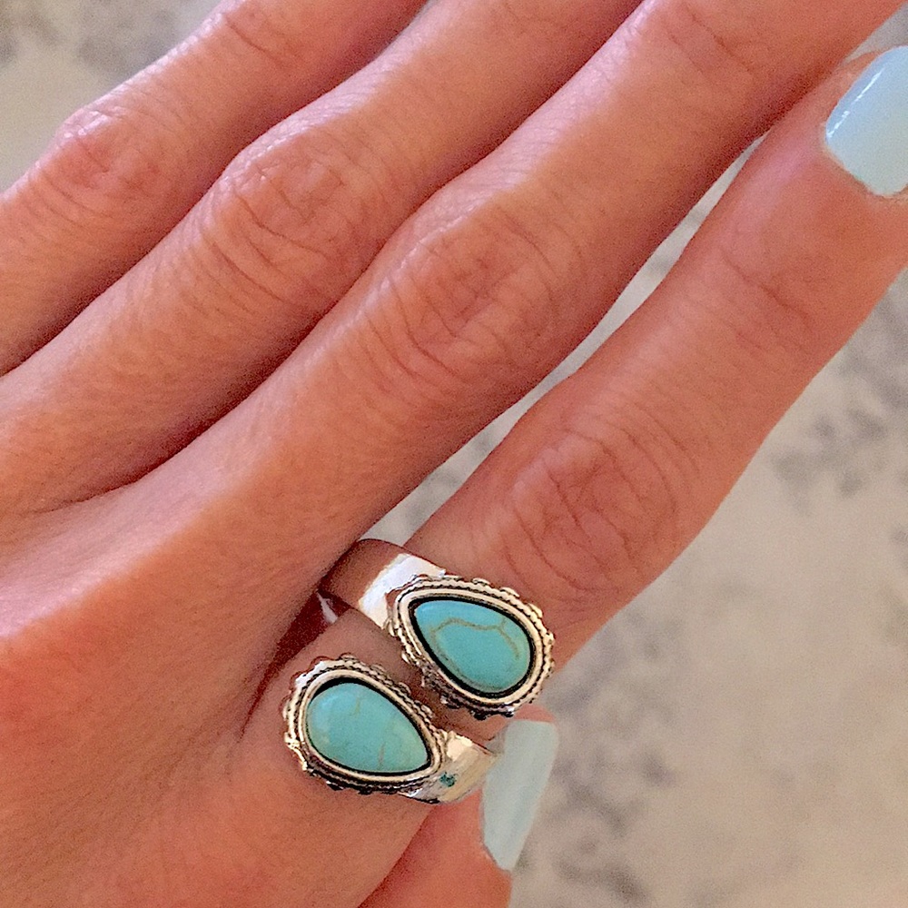 Turquoise Boho Statement Ring